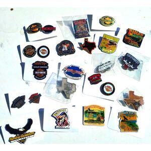 NEW 24 Harley Davidson HOG Biker Motorcycle Pins Rocker Vest Hat Collectable!
